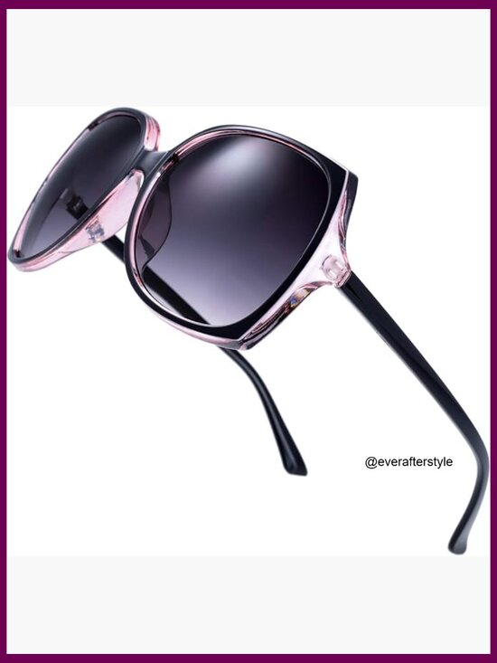 Oversized Square Jackie O Cat Eye Hybrid Butterfly Fashion Sunglasses